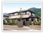 自然木を主体とした日本庭園